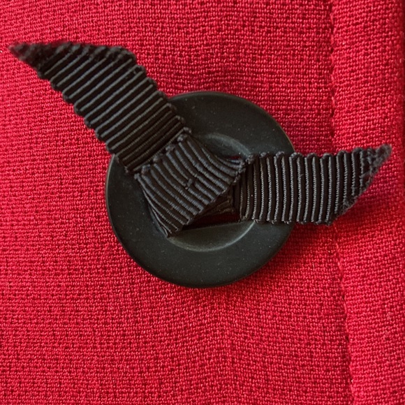 Tahari New with tags red button up jacket with side slit pockets. - Picture 3 of 12